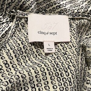 Cinq à Sept Black and Cream Blouse
